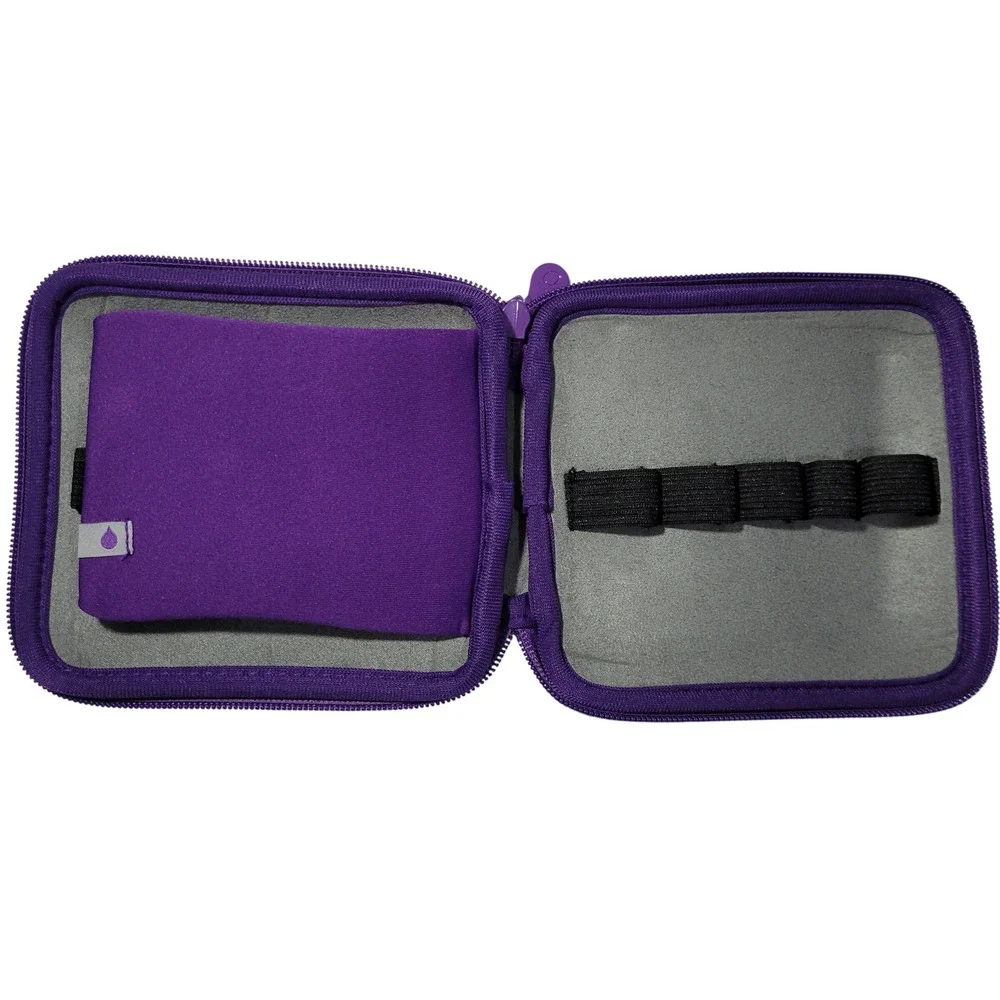 Doterra Essential Oil Rollerball Travel Soft Case Holds 10 Purple Roller Bottle